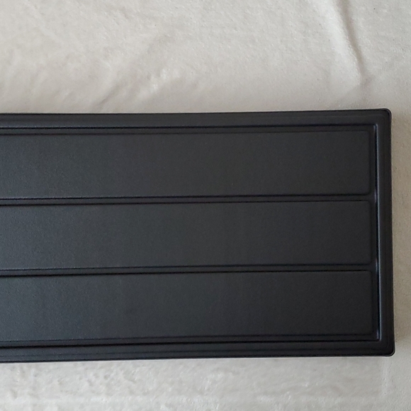 Black velvet jewelry display tray, almost 17" x 9" x 1.75" NEW Celebrating Home - Picture 4 of 5